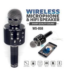 RUPPELL WS-858 Wireless Bluetooth Karaoke Microphone, Musical Instrument
