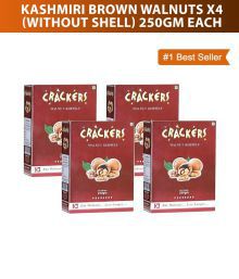 GO Crackers Kashmiri Brown Walnuts (Akhrot) 1 Kg (250gm x 4)-Without Shell