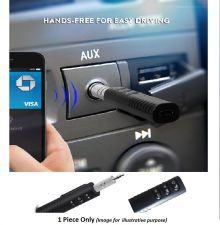 Clip-On 3 Button 3.5mm Aux Bluetooth Audio Jack Receiver With Mic For Car Kit Compatible For Android & iOS Dongle Connector Adapter Audio Transmitter Wireless Stereo TV Pen Drive