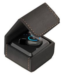 Life Like TWS WITH LEATHER CHAGING BOX Bluetooth Headset - Black