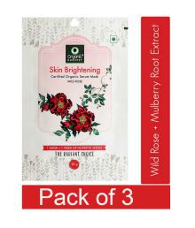 Organic Harvest Skin Brightening Wild Rose Face Mask Sheet 60 ml Pack Of 3