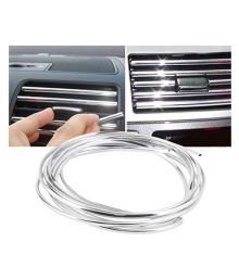 AC vent / Car Edges Chrome Styling In Car Decor Silver - 3mtr