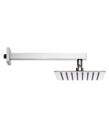 Home Decor Stainless Steel (4*4 Inch) Overhead Shower with 9 Inch Shower Arm Water