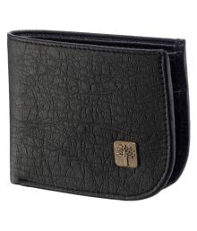 Wood Land Leather Black Casual Regular Wallet