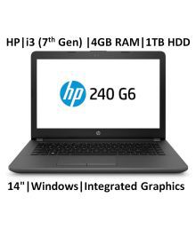 HP 240 Core i3 7th Gen ( 4GB / 1TB / Windows 10 / Integrated Graphics ), G6 Laptop (14-inch,Grey, 2.9 Kg) (5LR09PA)