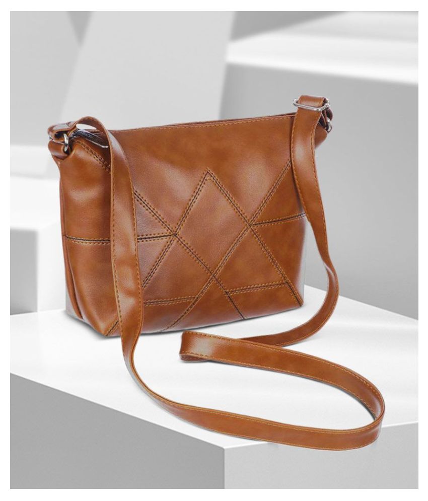 Leather Land Tan P.U. Sling Bag