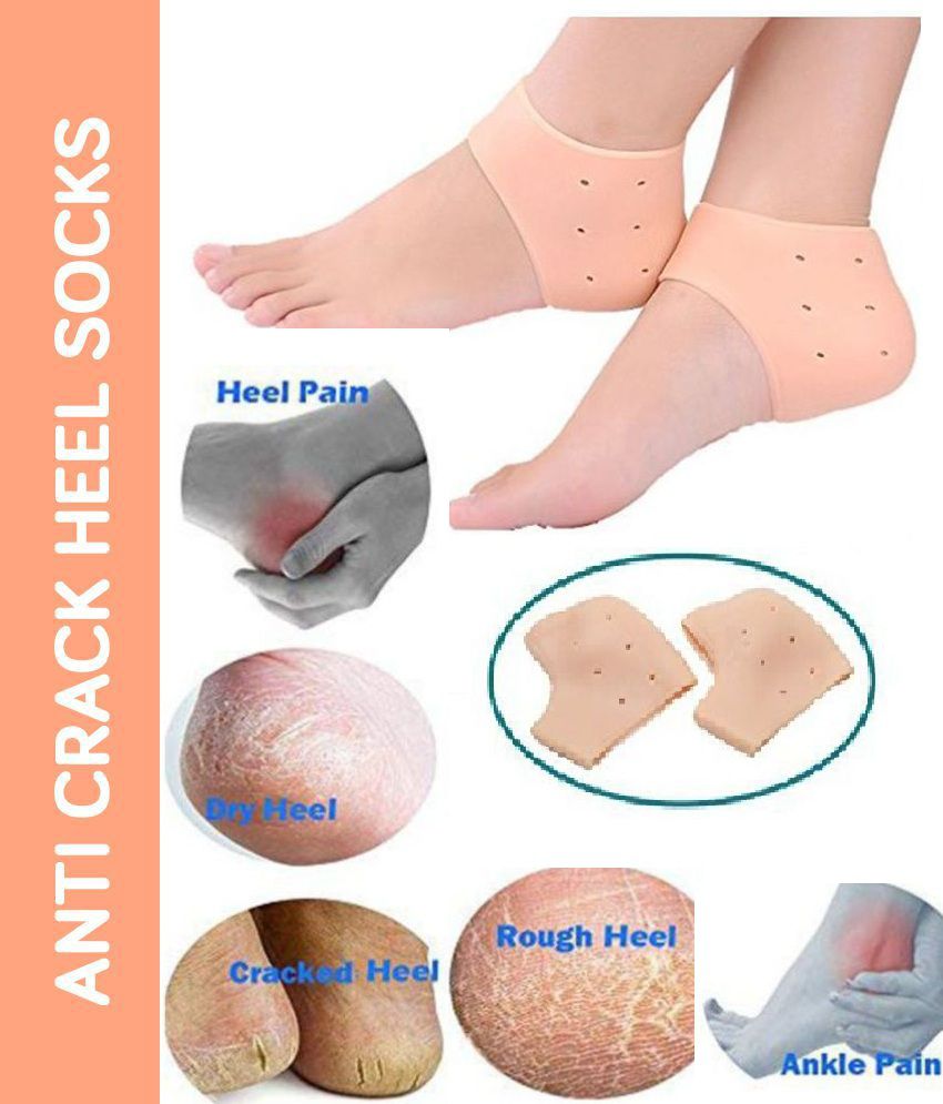 Stay Healthy Silicone Anti Crack Heel Protector Socks - Free Size