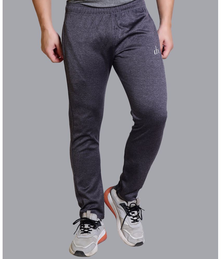 Devhim - Charcoal Lycra Men's Sports Trackpants ( Pack of 1 )