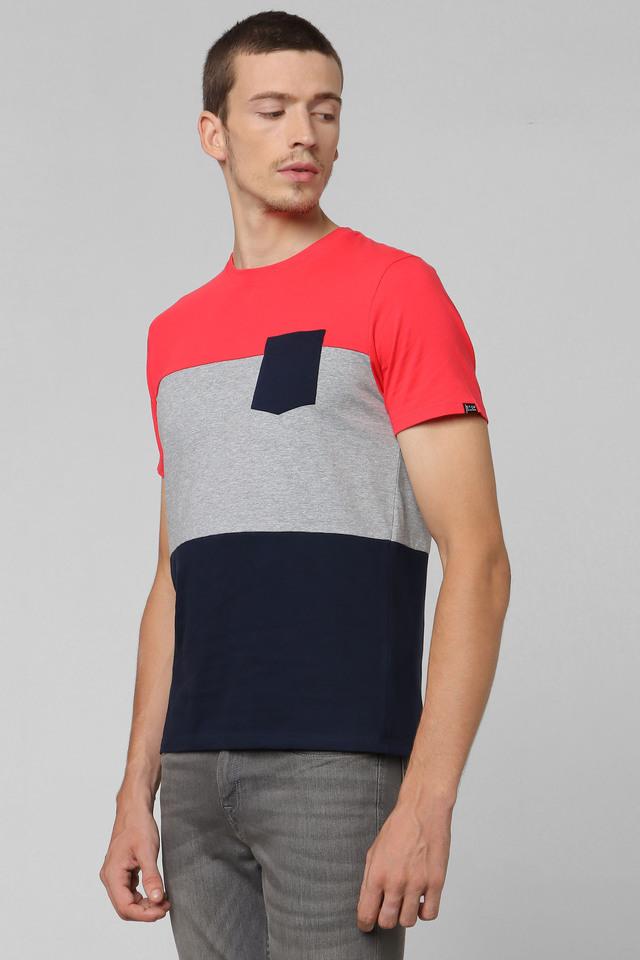 Stop - Patterned Cotton Blend Regular Fit Mens T-Shirt