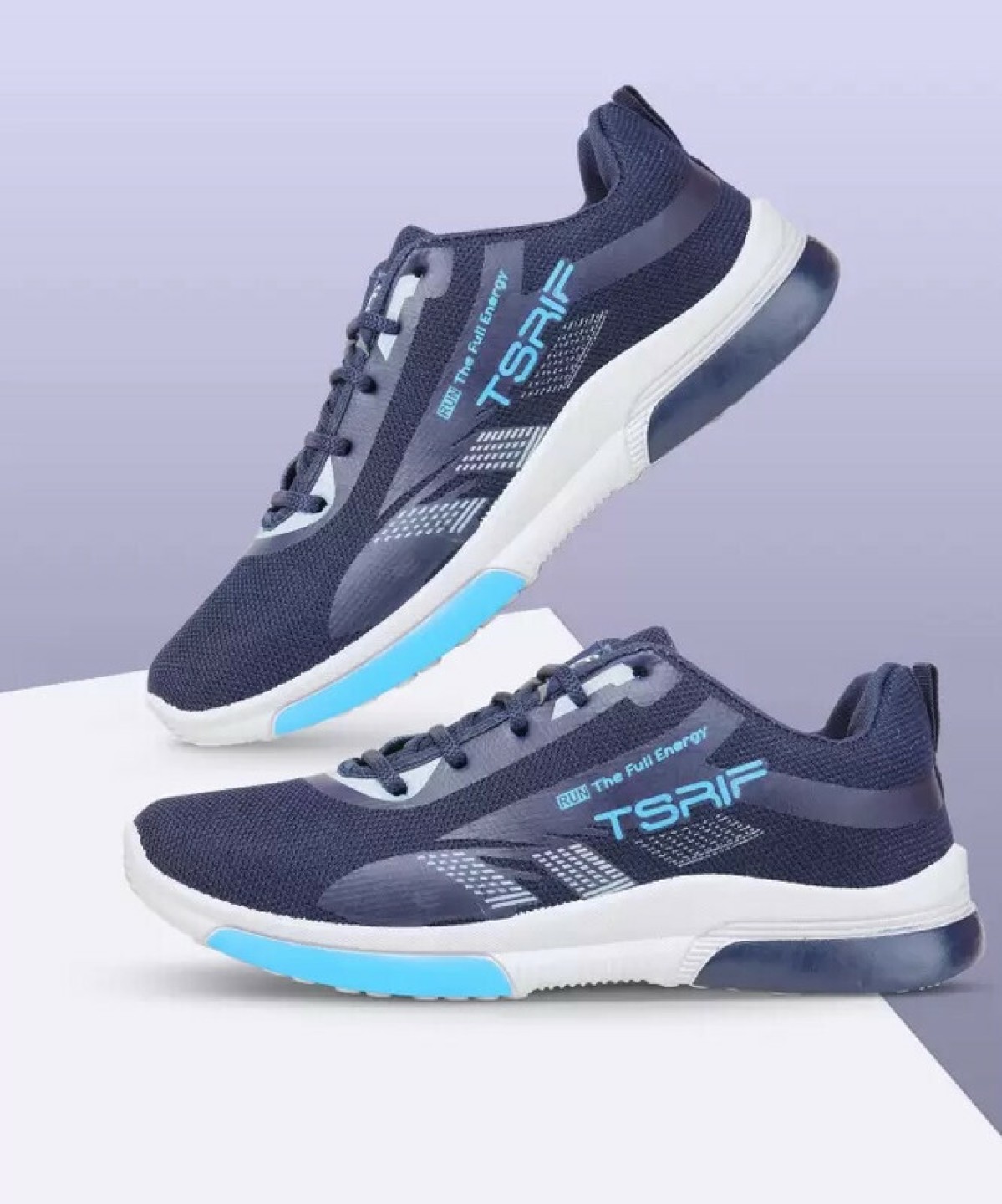Lace-ups Sporty Casuals Sneakers For Men Sneakers For Men (Blue)