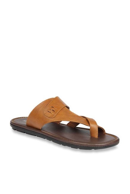 Respiro Tan Cross Strap Sandals