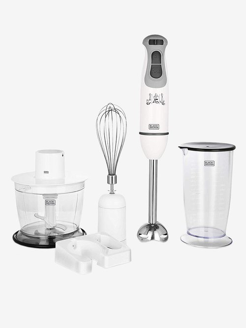 Black & Decker BXBL6002IN 600W Hand Mixer Grinder (White/Grey)