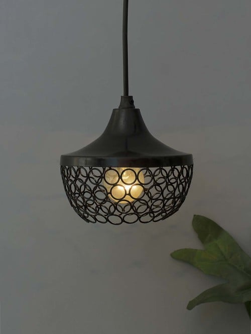 Homesake Glossy Black Hanging Goblet Light - Set of 1 (Bulb not included)