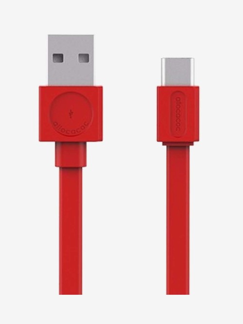 Allocacoc 1.5m Flat USB to Type-C Cable (10453RD/USBCBC, Red)