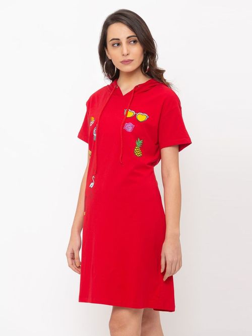 Globus Red Printed Dress
