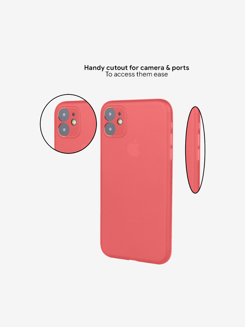 Stuffcool Thins Ultra Slim Back Case Cover for Apple iPhone 11 (Red)