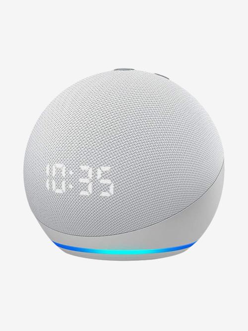 Amazon Echo Dot (4th Gen) Smart Speaker with Amazon Alexa and LED Clock (White)