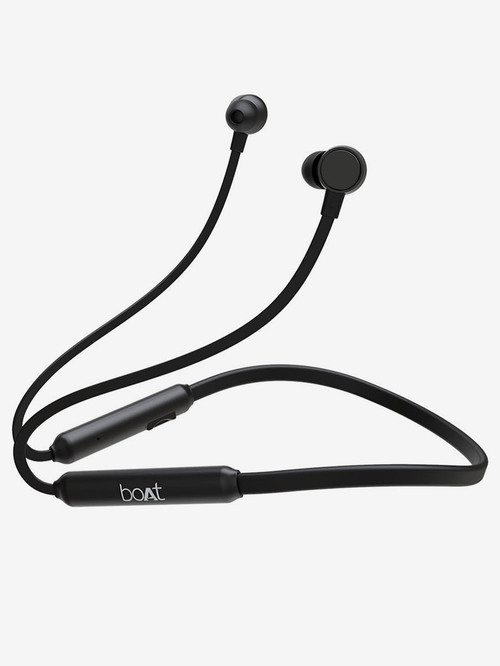 boAt 103 Wireless T Neckband with Upto 15H Playback & IPX4 Water Resistance (Active Black)