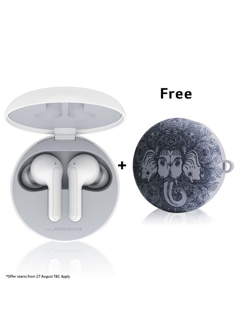 LG Tone Free HBS-FN4 True Wireless Bluetooth Earbuds with Mic (White)