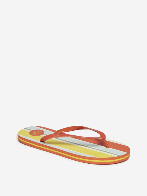 LUNA BLU by Westside Orange Striped Flip-Flops