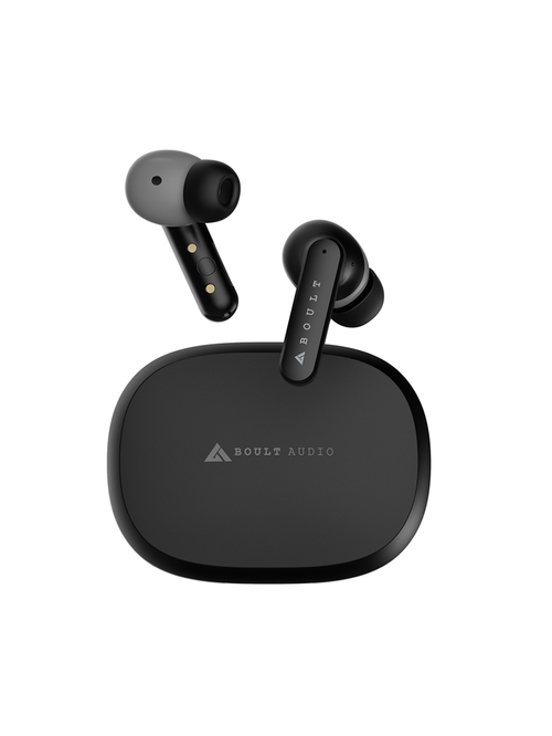 Boult Audio Encore TWS Earbuds with Quad mics for Pro+ Calling 36H Playtime- Black