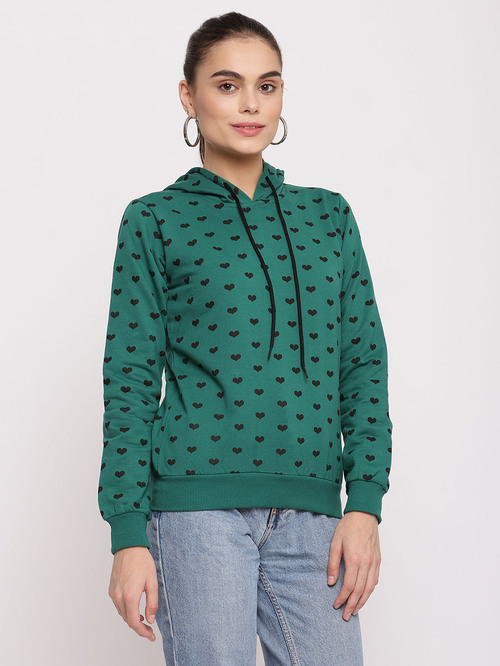 The Vanca Green Hooded Sweatshirt