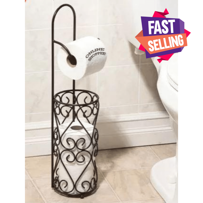 Wrought Iron Designer Hierro Kitchen Toilet Tissue Roll Dispenser Napkin Holder