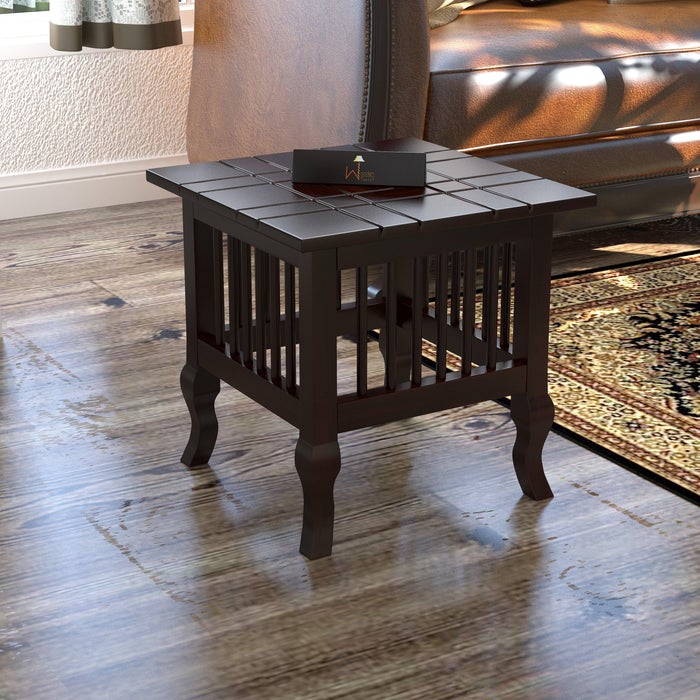 Beautiful Wooden End Table (Walnut Brown)