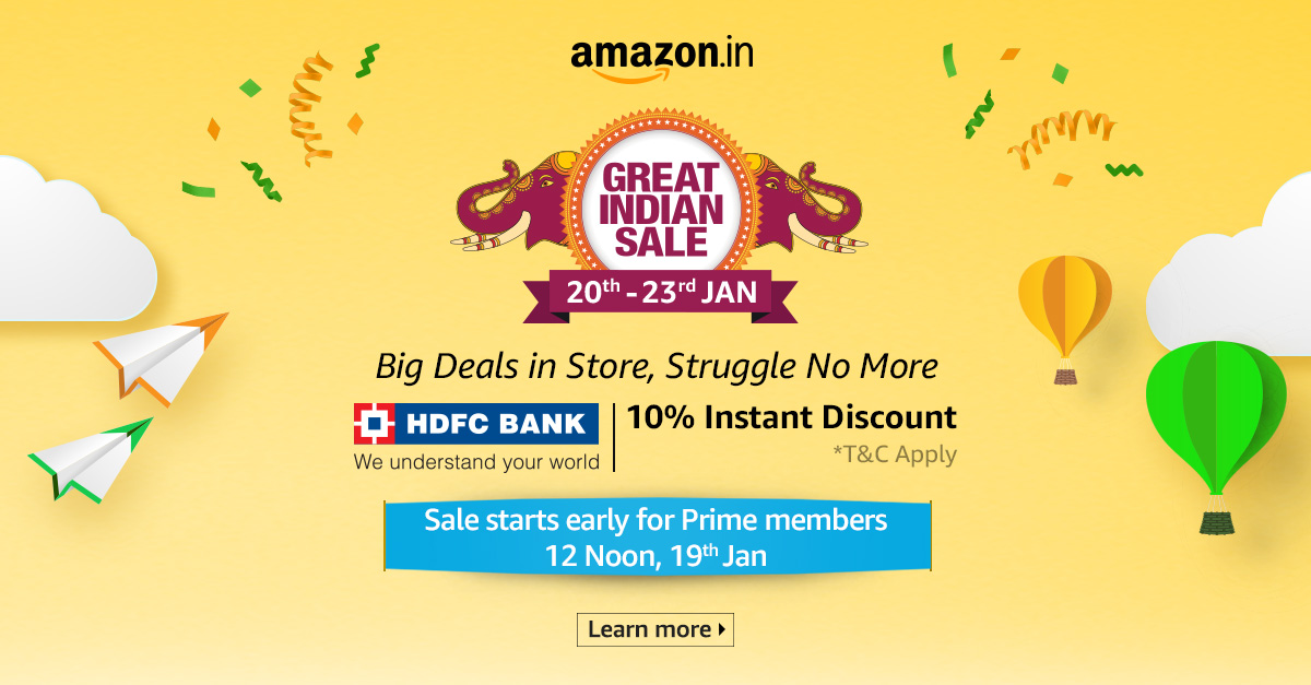 Amazon GREAT INDIAN FESTIVAL - Up to 70% off on Home & Kitchen products