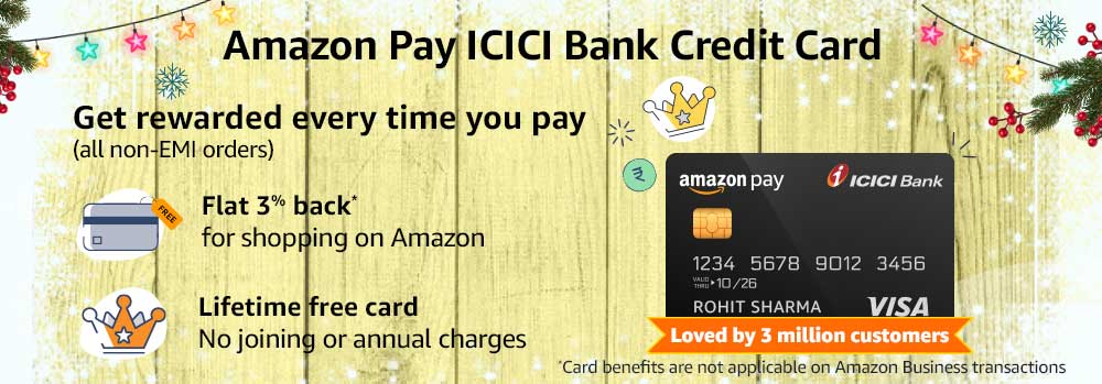 Amazon Pay ICICI Bank Credit Card. Get rewarded every time you pay on all non-EMI orders