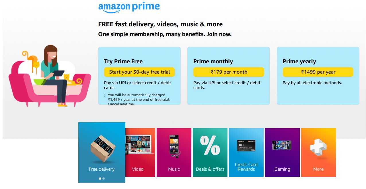 Prime -  FREE fast delivery, videos, music & more 