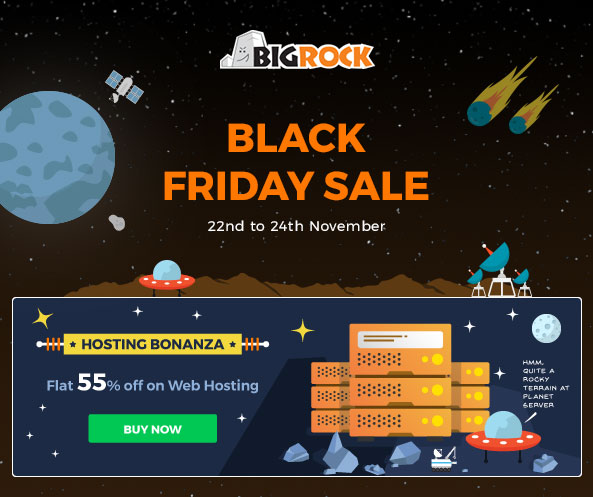 Bigrock Black Friday Sale - Flat 55% off on Web Hosting