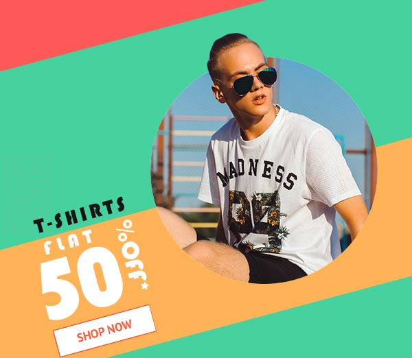 Branded Mens TShirts Flat 50% off