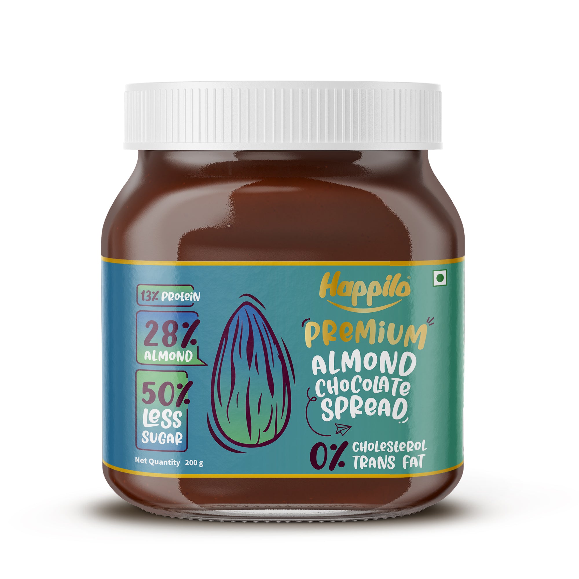 200g - Happilo Premium Chocolate Almond Spread 200g