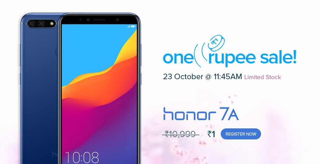 Honor 7A one rupee sale! 
