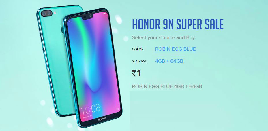 Honor 9N Super Sale ₹  1