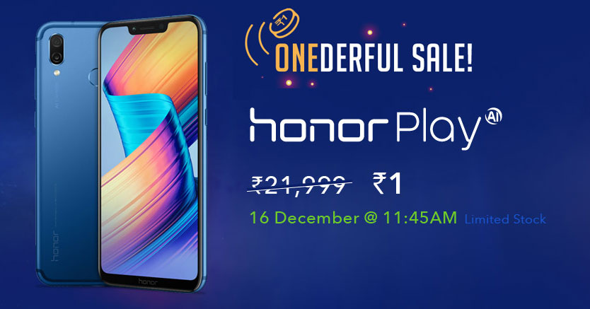 Honor Play AI - One Rupee Sale! 