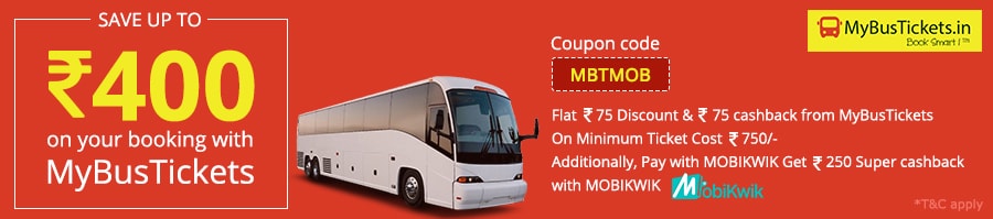 Save Up to Rs 400 on your bus booking with MyBusTickets